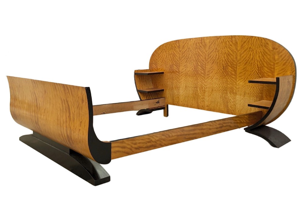 Art Deco Modernist French Double Bed, Circa 1935 View II