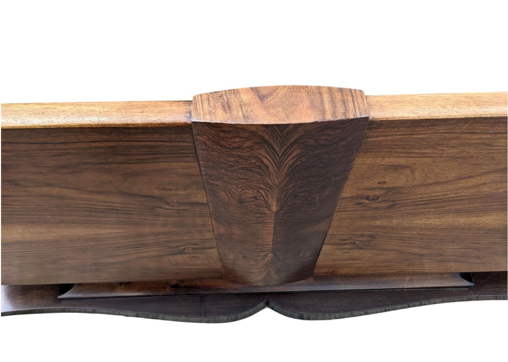 Art Deco French King Size Walnut Bed, circa 1930s View VI