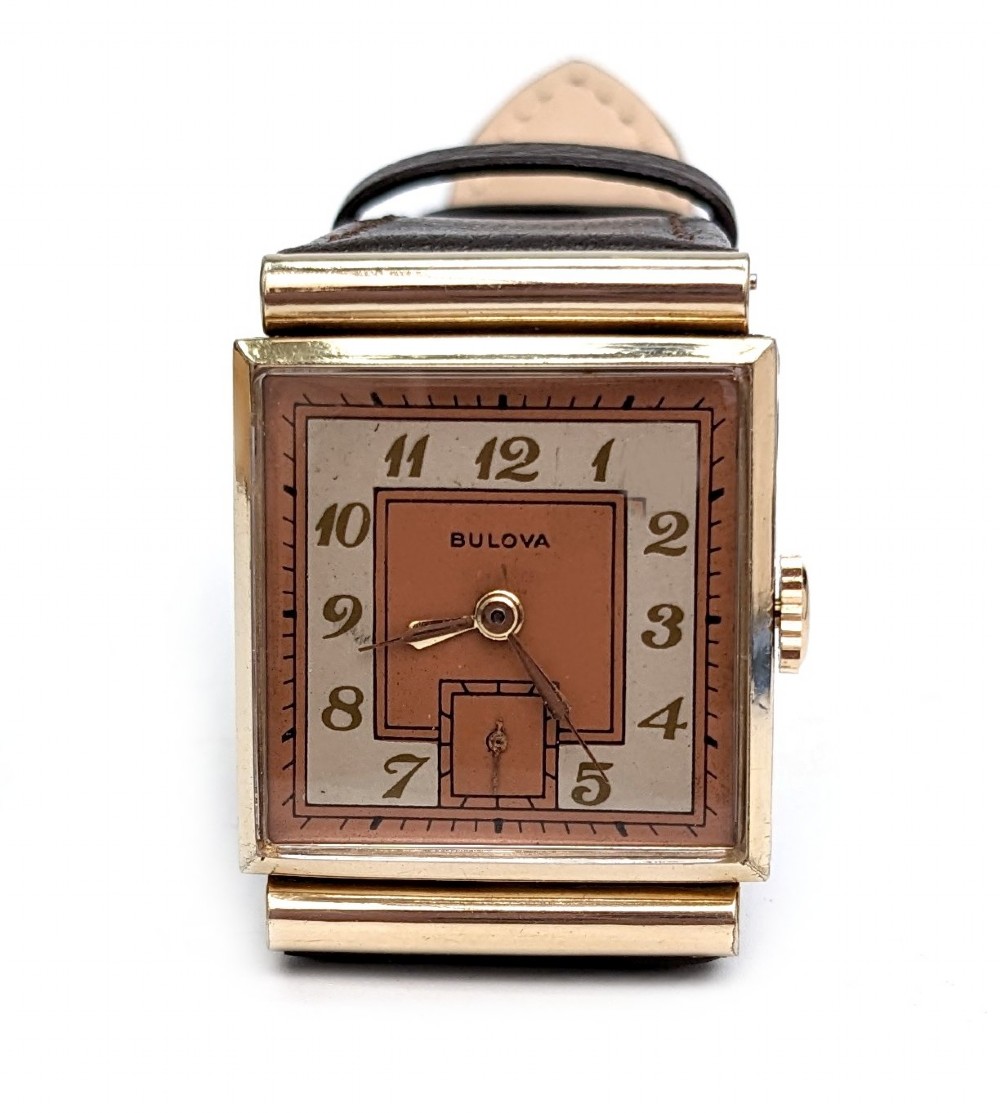 Art Deco Gents Manual Watch 10k yellow RGP, Serviced, c1929