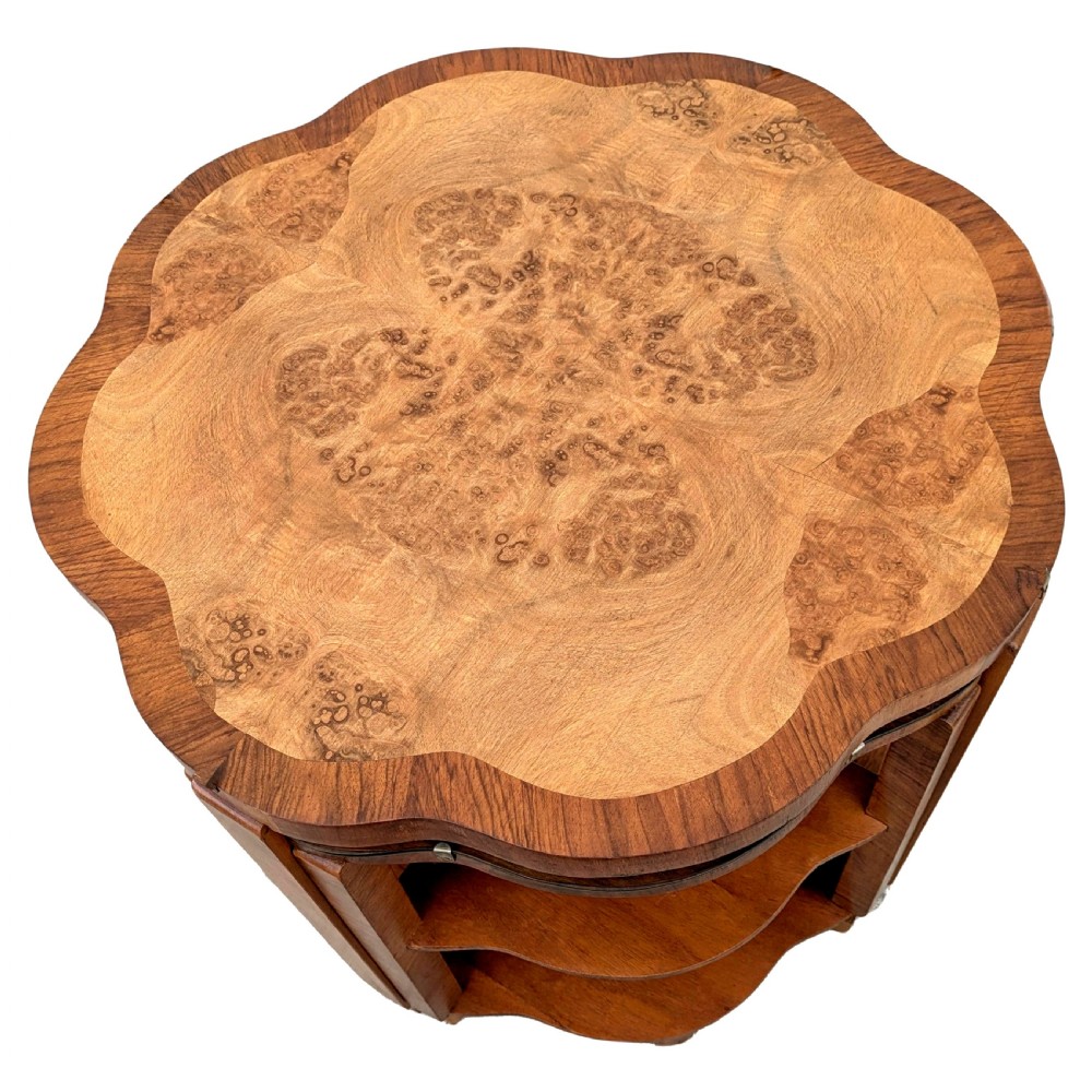 Art Deco High Quality Walnut Nest of 5 Tables by Epstein, 1930 View II