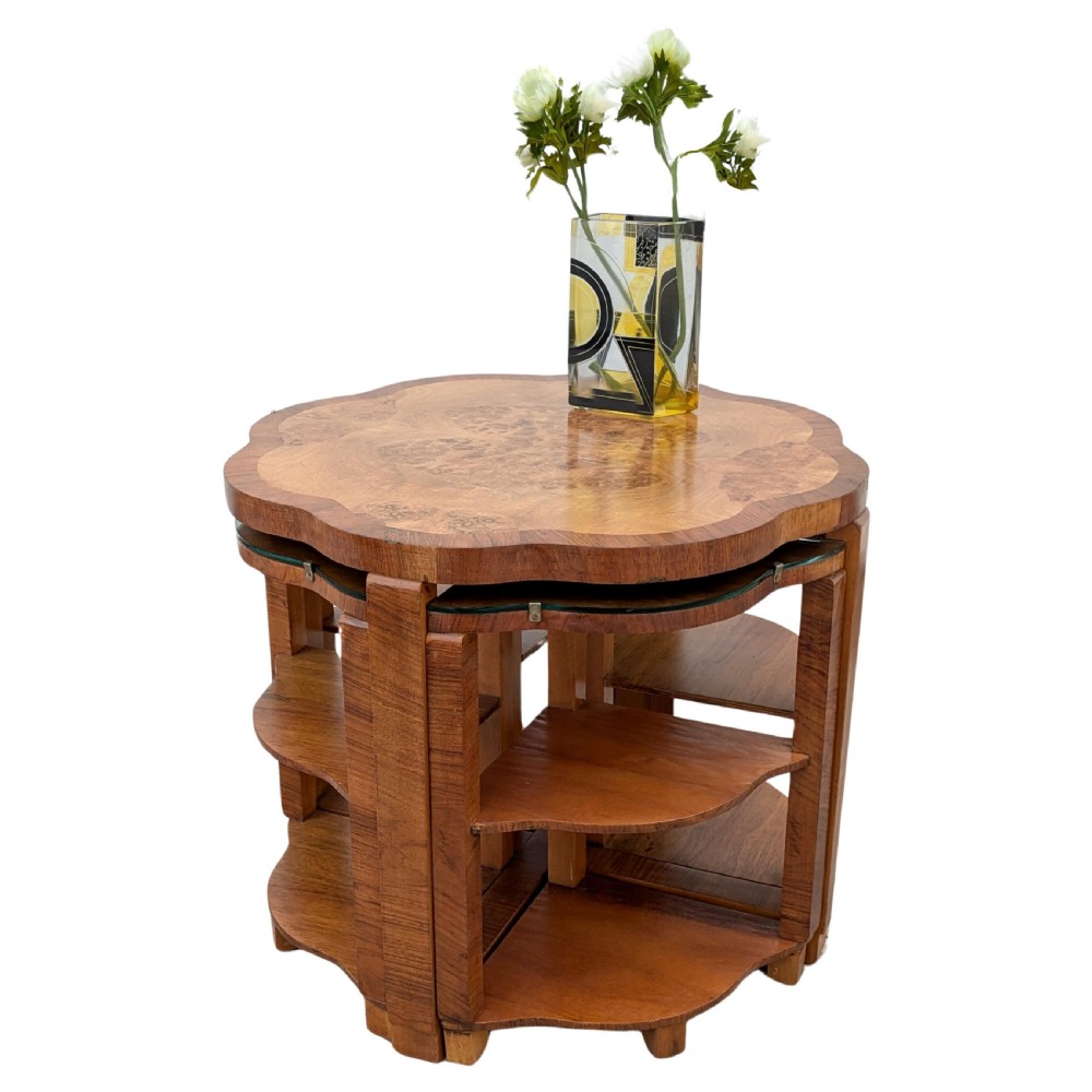 Art Deco High Quality Walnut Nest of 5 Tables by Epstein, 1930 View VI