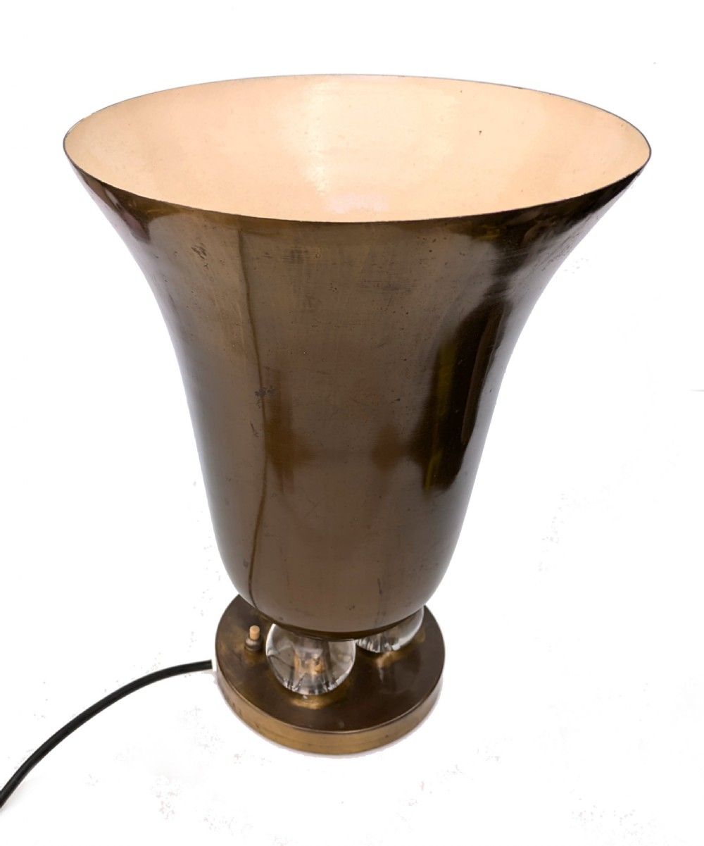 Art Deco Table Lamp French Bronzed Uplighter, circa 1930 View IV