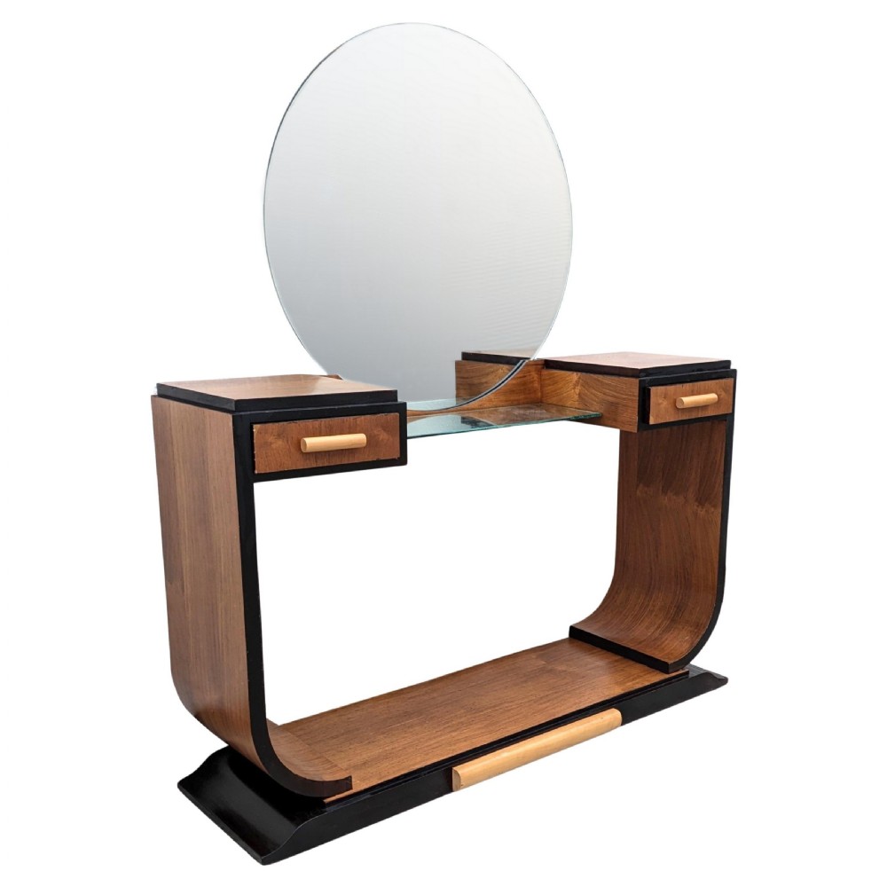 Art Deco Modernist Blonde Walnut Dressing table, c1930 View II