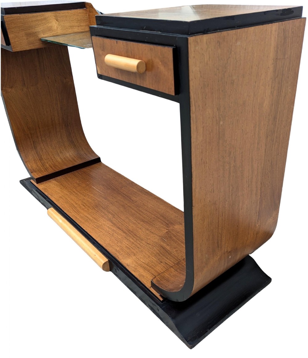 Art Deco Modernist Blonde Walnut Dressing table, c1930 View VI