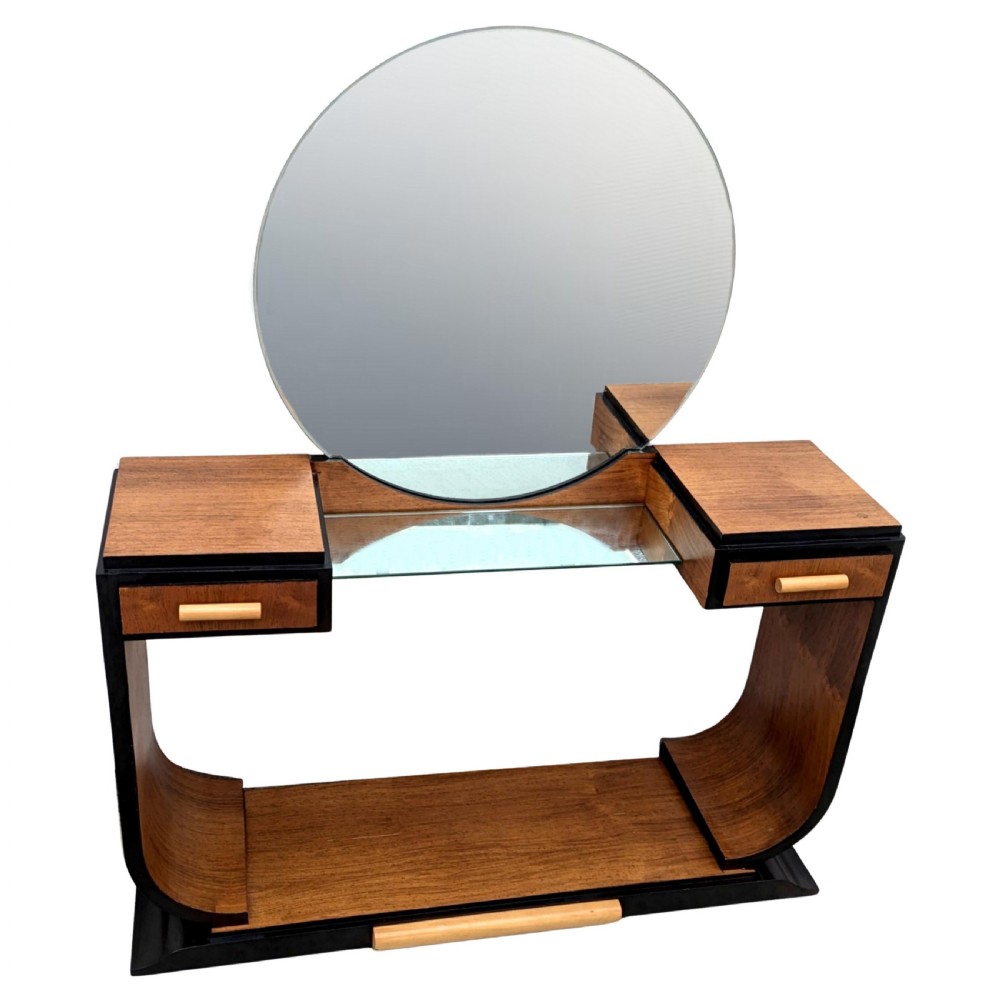 Art Deco Modernist Blonde Walnut Dressing table, c1930 View VII