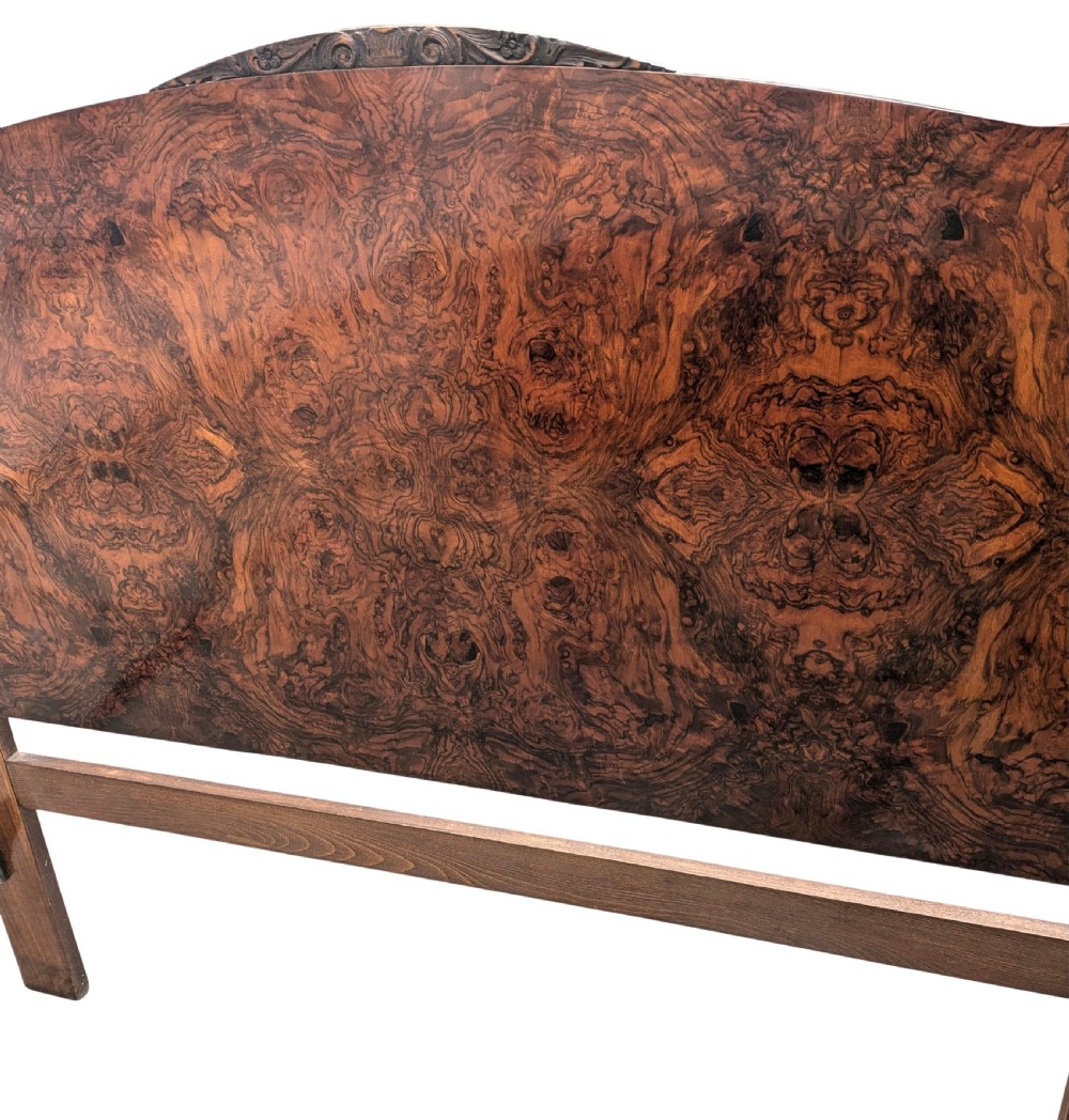 Art Deco Walnut Double Bed, c1930 View VII