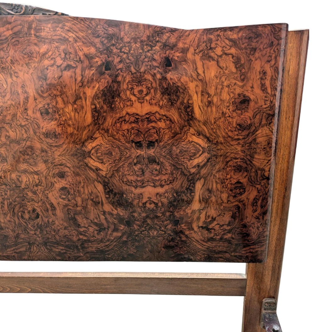 Art Deco Walnut Double Bed, c1930 View VIII