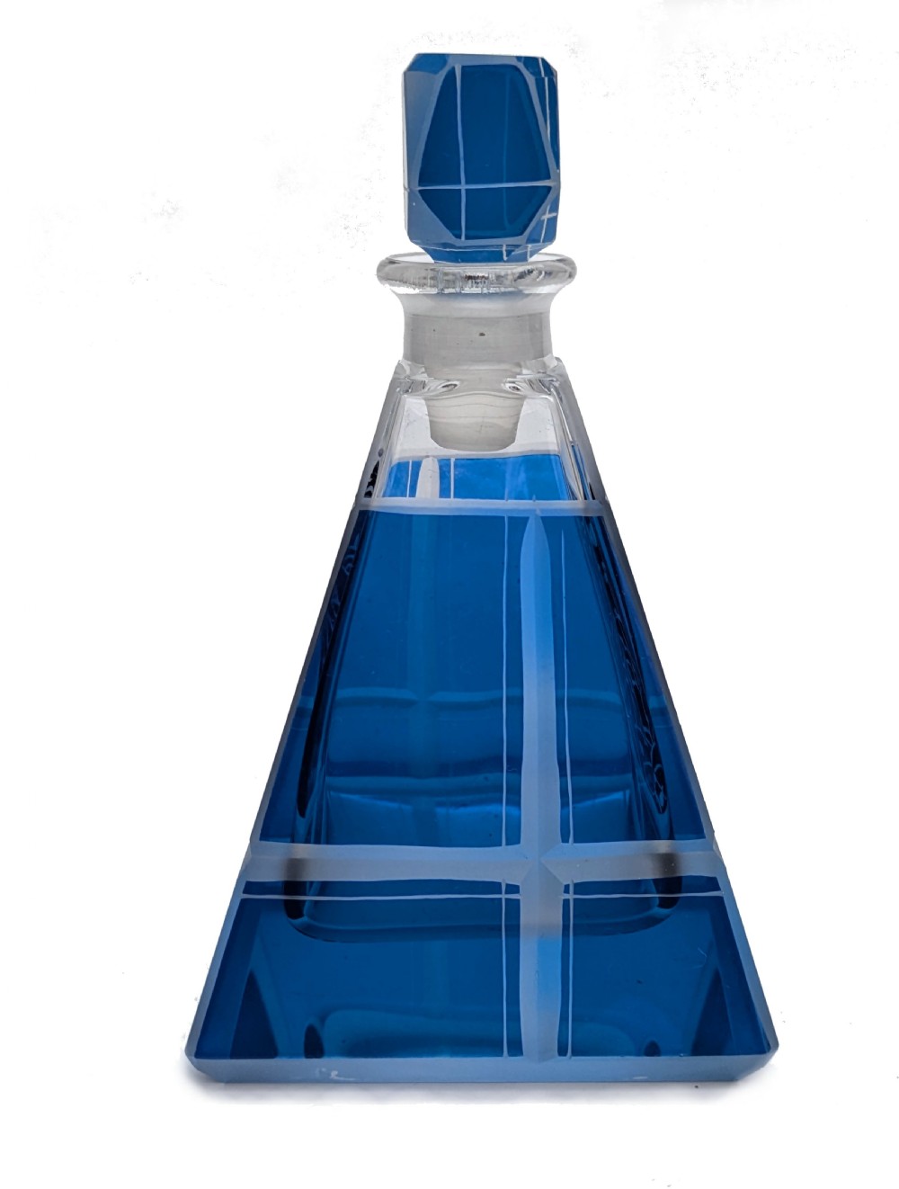Art Deco Blue Perfume Bottle by Karl Palda, circa 1930 View VI