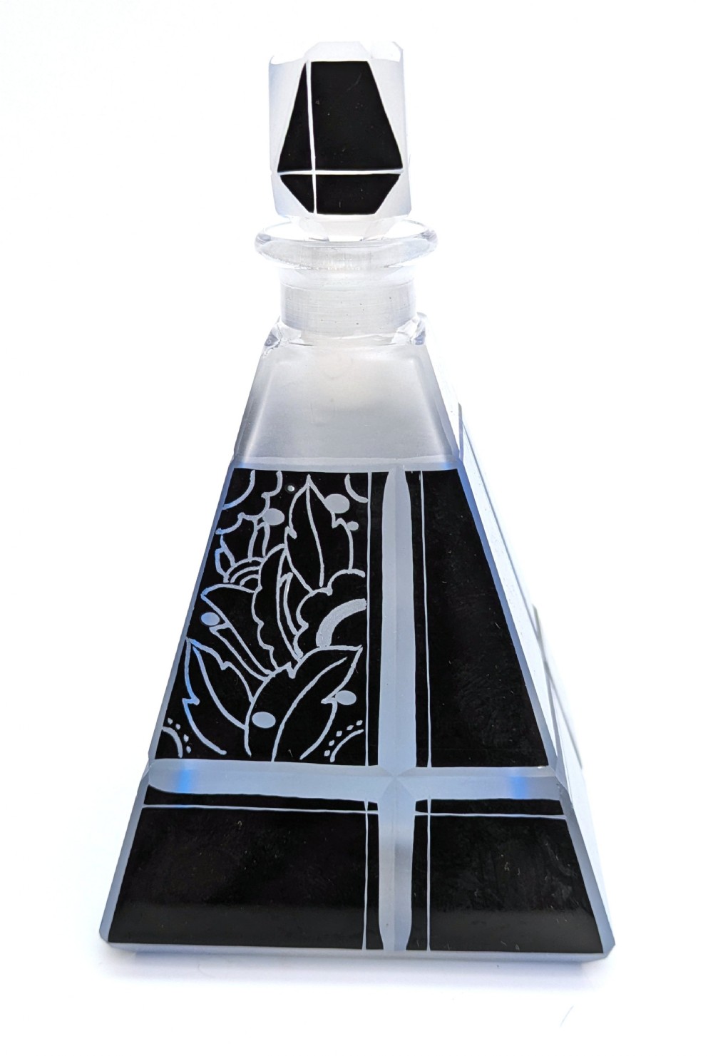 Art Deco Blue Perfume Bottle by Karl Palda, circa 1930 View VII