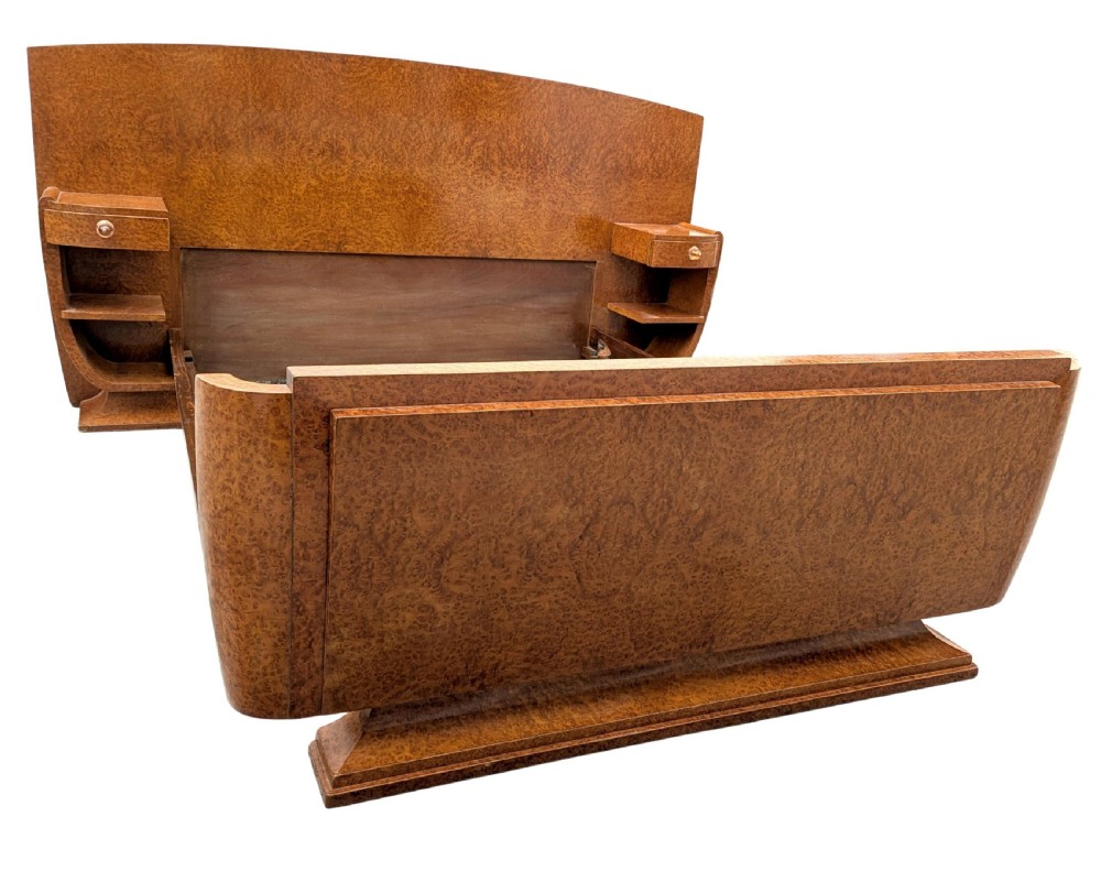 Spectacular Art Deco Modernist French Double Bed, Circa 1935 View III