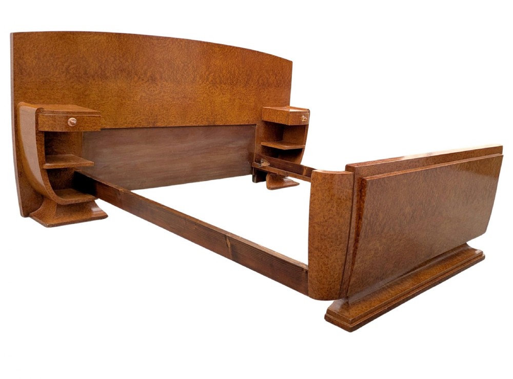 Spectacular Art Deco Modernist French Double Bed, Circa 1935 View IV