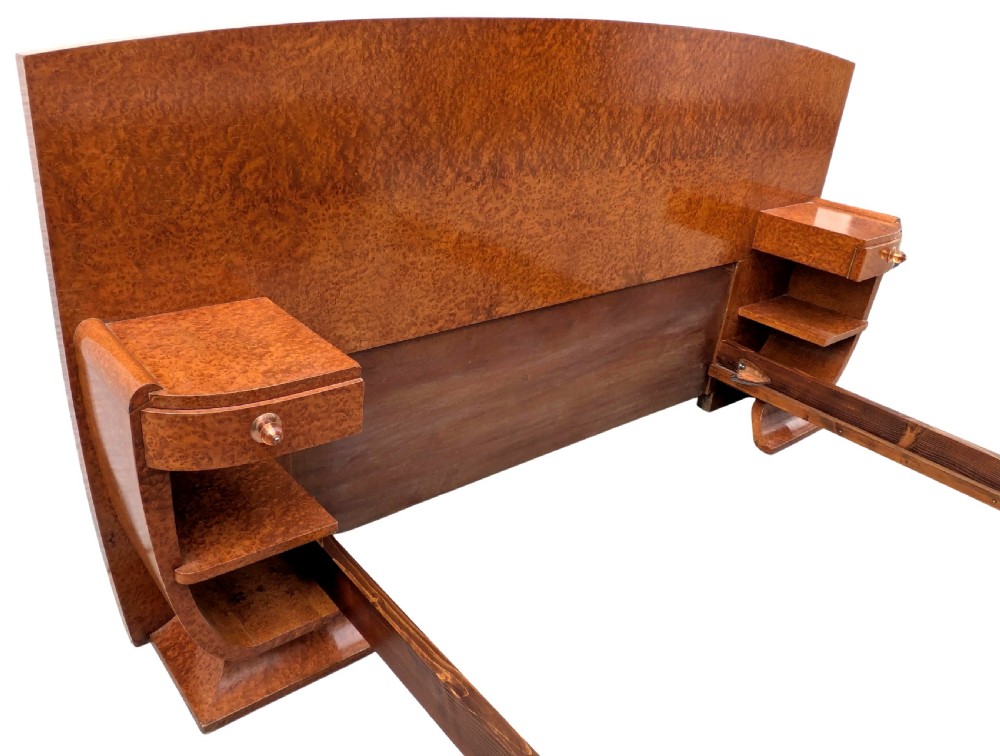 Spectacular Art Deco Modernist French Double Bed, Circa 1935 View VIII