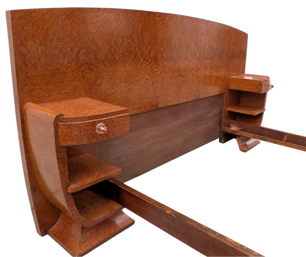 Spectacular Art Deco Modernist French Double Bed, Circa 1935 View IX