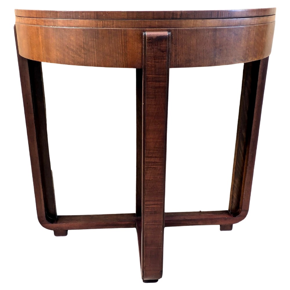 Art Deco Console Folding Games, Card Table , Walnut, English, c1930 View V