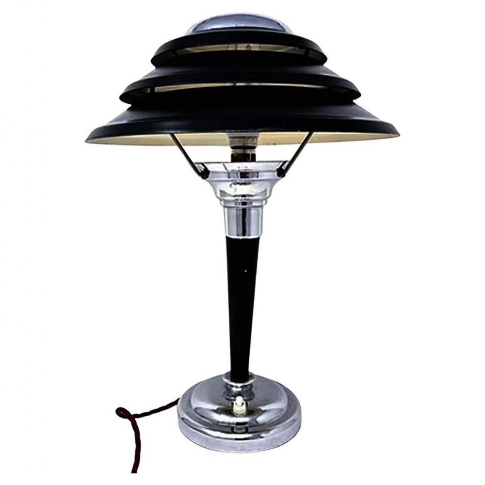 Modernist Machine Age Chrome Desk Lamp, c1930