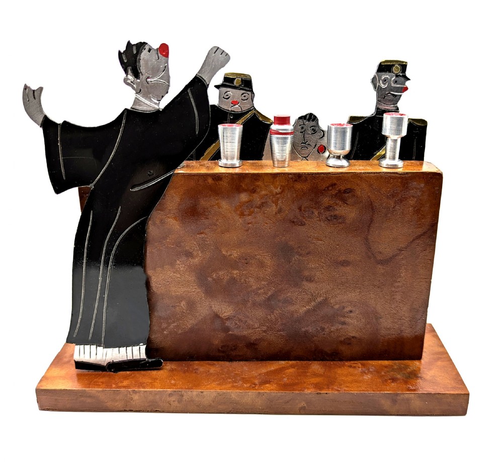 Art Deco Cocktail Stick Barware Set By Sudre ' The Judge', French, c1930
