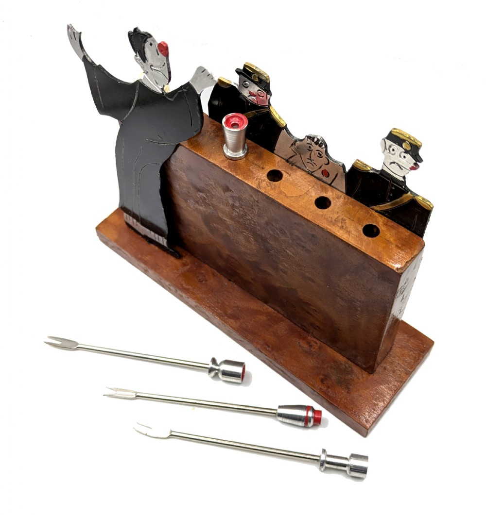 Art Deco Cocktail Stick Barware Set By Sudre ' The Judge', French, c1930 View III