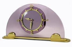 ART DECO PINK MANTLE CLOCK BY SMITHS CLOCK MAKERS CIRCA 1930