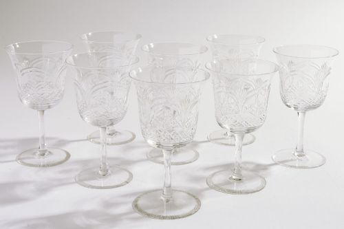 Elegant Set of Eight Edwardian Drinking Glasses