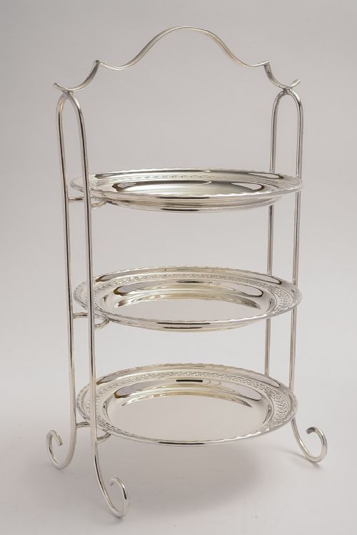 Superb Quality, Silver Plated Three Tier Edwardian Cake Stand