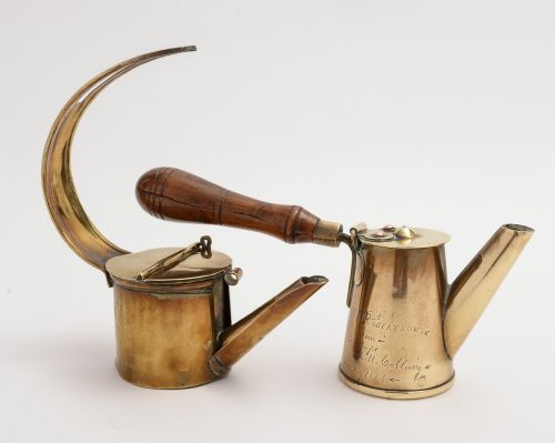 Two Victorian 'Miners' Lamps, with Springhill Colliery Connection on One.