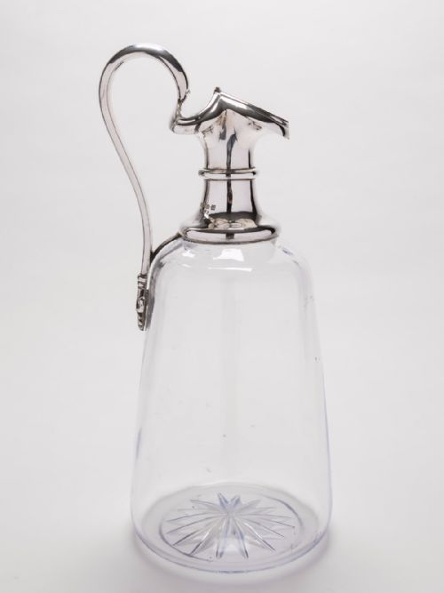 fig 1. Victorian Glass and Silver Plated Claret Jug, Circa 1880
