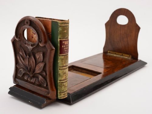 Victorian Figured Walnut Book Rack, Circa 1880