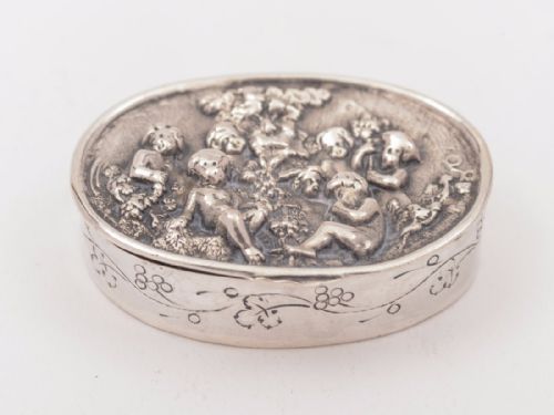 Continental Silver Snuff Box, Circa 1900