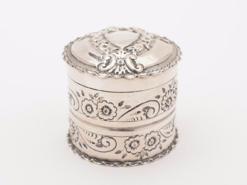 Victorian Silver Vanity Box, Birmingham 1894