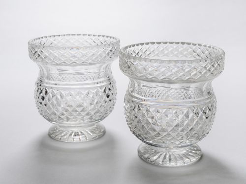 A Pair of Cut Glass Tea Mixing Bowls, Circa 1830/40