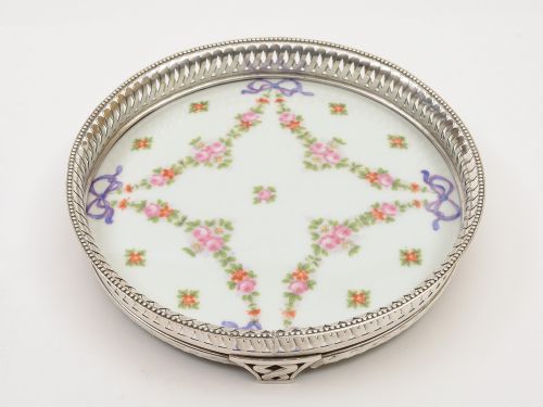 French Paris Porcelain Gallery Tray, Circa 1910