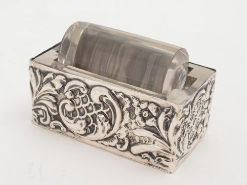 Edwardian Silver Stamp Roller, Chester 1902