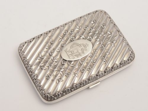 Victorian Silver Cigar Case, Sheffield 1897