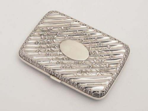 fig 1. Victorian Silver Cigar Case, Sheffield 1897