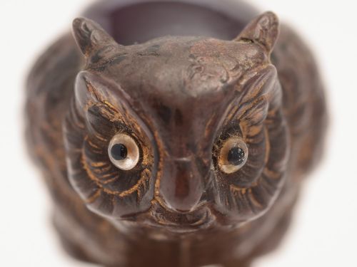 fig 1. Victorian Novelty Owl Brush Wipe, Circa 1880