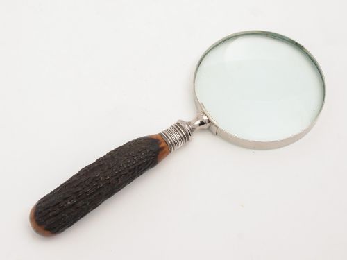Antler Handled Magnifying Glass, Sheffield 1928