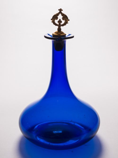 Georgian Bristol Blue Glass Decanter, Circa 1810