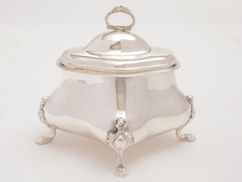 Edwardian Silver Tea Caddy, Chester 1902