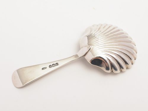 fig 1. Edwardian Silver Tea Caddy Spoon, Sheffield 1905