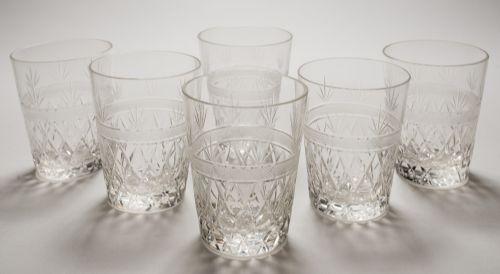 Set of Edwardian Glass Tumblers, Circa 1910