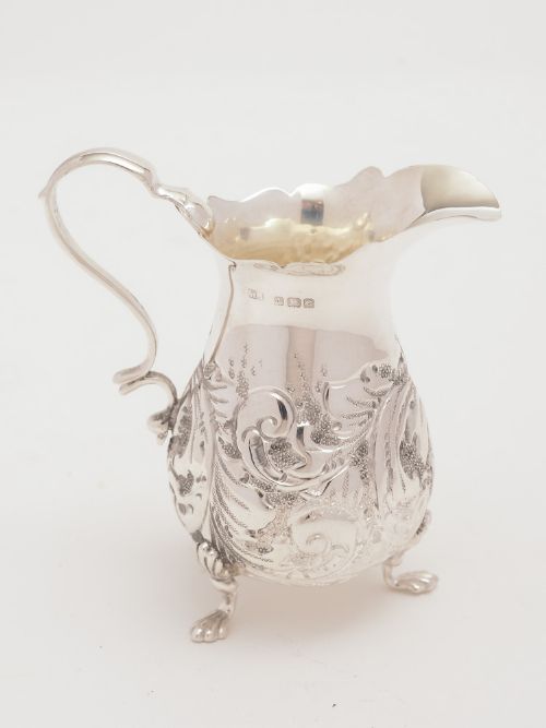 fig 1. Edwardian Silver Cream Jug, Birmingham 1902