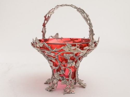 Victorian Cast Silver Plated Sweetmeat Dish, Circa 1880