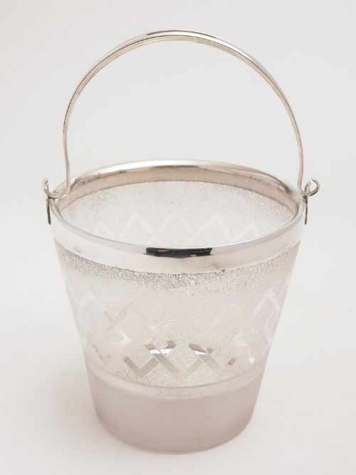 Art Deco Glass Ice Bucket, Circa 1925