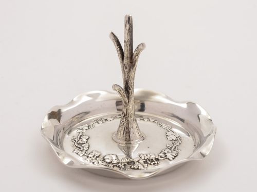 Edwardian Silver Ring Tree, Birmingham 1908