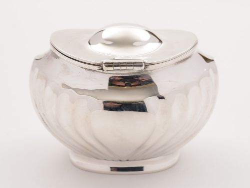 fig 1. Victorian Silver Plated Tea Caddy, 1889