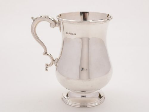 Edwardian Silver Pint Tankard, Sheffield 1904