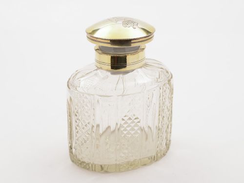 fig 1. Georgian Cut Glass and Silver Gilt Tea Caddy, Circa 1820