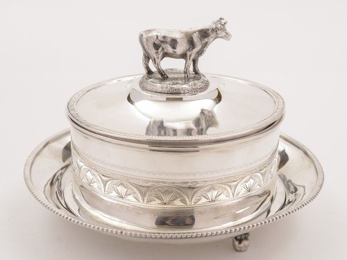 fig 1. Victorian Silver Plated Butter Dish, Circa 1890