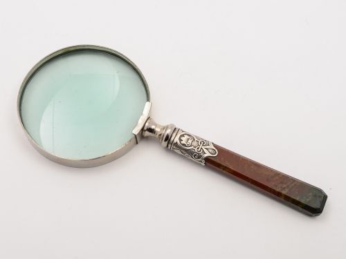 Scottish Agate Handled Magnifying Glass, Circa 1880
