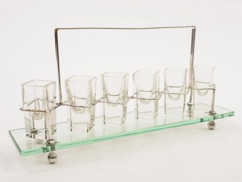 Set of 6 Art Deco Liqueur Glasses, Circa 1930